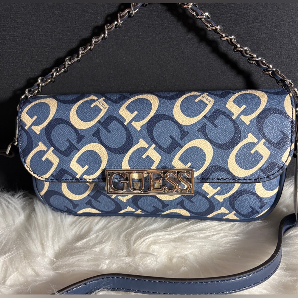 Guess monogram bag with crossbody and handle